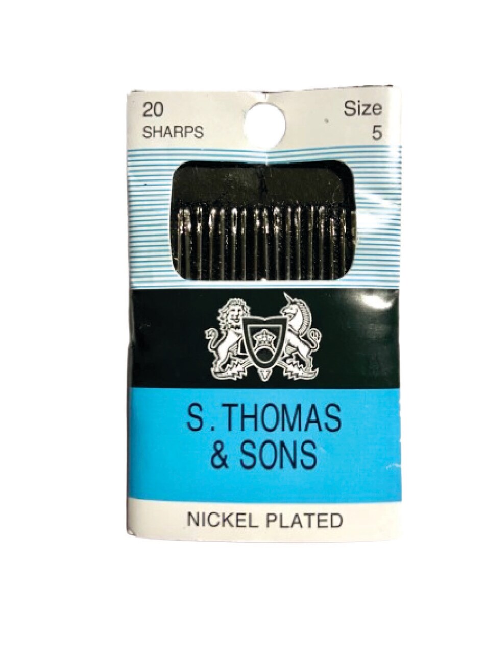 Hand Sewing Needles -- Sharps --- Size 5 --- by S. Thomas & Sons®